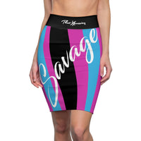 ThatXpression Fashion Miami Vice Themed Women's Pencil Skirt 1YZF2