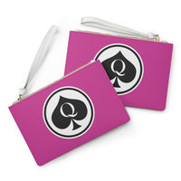 Queen Of Spades Collection Pink Clutch Bag