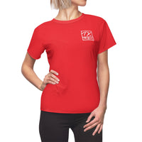 ThatXpression Fashion Train Hard Badge Red Women's T-Shirt-RL