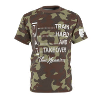 ThatXpression Fashion (T.H.A.T)Train Hard & Takeover Camo Fists Unisex Shirt XZ3T