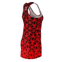ThatXpression Fashion B2S Black Red Designer Tunic Racerback Dress