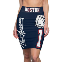 ThatXpression's Boston Women's Baseball Pencil Skirt