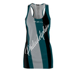 ThatXpression Fashion Green Black Enlarged Philadelphia Print Racerback Dress