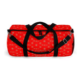 ThatXpression Fashion's Elegance Collection Red and Tan Designer Duffle Bag