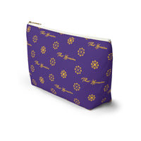 ThatXpression Fashion's Elegance Collection Purple and Gold Accessory Pouch