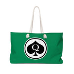 Queen Of Spades Stylish Green Weekender Bag