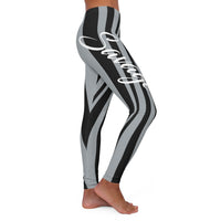 ThatXpression Fashion Black Grey Savage Themed Spandex Leggings-RL2