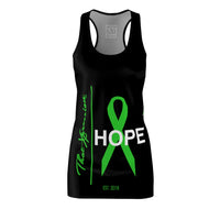 ThatXpression Fashion's Mental Health Awareness Hope Green Black Racerback Dress