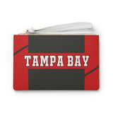 ThatXpression Fashion's Elegance Collection Red & Pewter Tampa Bay Designer Clutch Bag