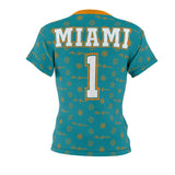ThatXpression Elegance Women's Blue Orange Miami S12 Designer T-Shirt