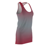 ThatXpression Fashion B2S Gray Red Designer Tunic Racerback Dress
