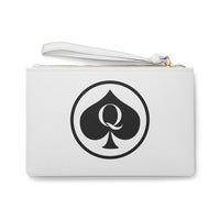Queen Of Spades Collection White Clutch Bag