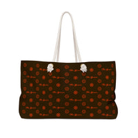 ThatXpression Fashion's Elegance Collection Brown and Orange Designer Weekender Bag