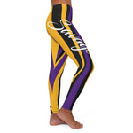 ThatXpression Fashion Purple Black Savage Themed Spandex Leggings-RL2