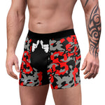 ThatXpression Fashion Big Fist Black Red Camo Collection Men's Boxer Briefs N502X