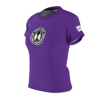 ThatXpression Fashion Train Hard Badge Purple Women's T-Shirt-RL