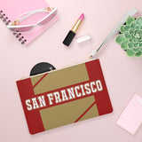 ThatXpression Fashion's Elegance Collection Red & Gold San Francisco Designer Clutch Bag