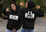 Unisex fashionable colorful gym fitness sports themed hoodie
