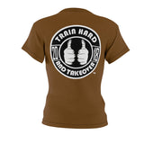 ThatXpression Fashion Train Hard Badge Brown Women's T-Shirt-RL