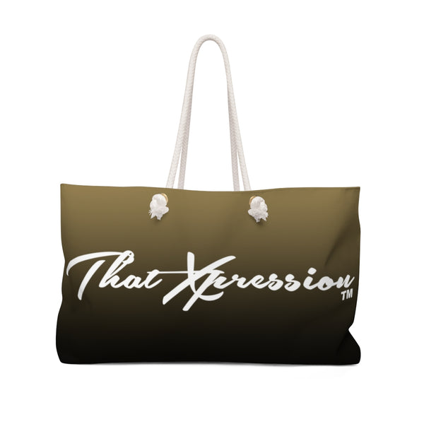 ThatXpression Fashion Stylish Crimson Black & Gold Weekender Bag R27KB