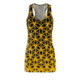 ThatXpression Fashion B2S Black Yellow Designer Tunic Racerback Dress