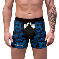 ThatXpression Fashion Big Fist Black Blue Camo Collection Men's Boxer Briefs N502X