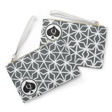 Queen Of Spades Collection Grey Clutch Bag