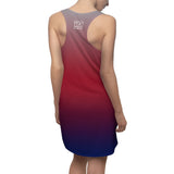 ThatXpression Fashion B2S Blue Red Designer Tunic Racerback Dress