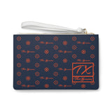 ThatXpression Fashion's Elegance Collection Orange and Blue Designer Clutch Bag