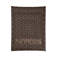 ThatXpression Fashion Arial Designer Brown and Tan Comforter