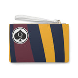 Queen Of Spades Collection Navy Gold Clutch Bag