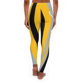 ThatXpression Fashion Black Yellow Savage Themed Spandex Leggings