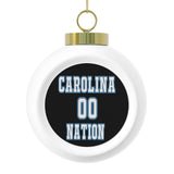 Carolina Nation Festive Christmas Ball Ornament With Ribbon