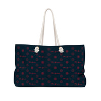 ThatXpression Fashion's Elegance Collection Navy and Red Designer Weekender Bag