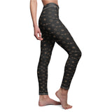 ThatXpression Fashion's Elegance Collection Black and Tan Women's Casual Leggings