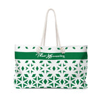 ThatXpression Fashion Stylish Green & White Weekender Bag R27KB