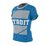 ThatXpression Elegance Women's Blue Silver Detroit S12 Designer T-Shirt