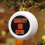 Kansas City Nation Festive Christmas Ball Ornament With Ribbon