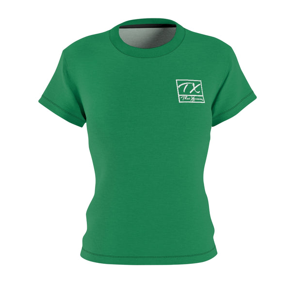 ThatXpression Fashion Train Hard Badge Green Women's T-Shirt-RL