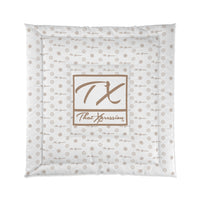 ThatXpression Fashion TX Designer White and Tan Comforter