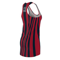 ThatXpression Fashion Navy Red Enlarged Houston Racerback Dress