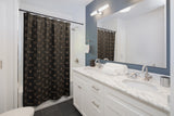 ThatXpression Fashion Black and Tan Designer Bathroom Curtains