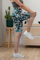 ThatXpression Fashion Athletic Fitness Yoga Philadelphia Themed Camo Shorts