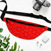 ThatXpression Fashion's Red and Tan Elegance Fanny Pack