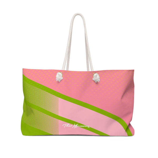 ThatXpression Fashion Stylish Pink & Green Ai10 Weekender Bag