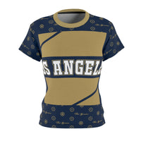 ThatXpression Elegance Women's Navy Gold Los Angeles S12 Designer T-Shirt