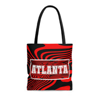 ThatXpression Gym Fit Multi Use Atlanta Themed Swirl Black Red Tote bag