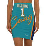 ThatXpression's Dolphins Swag Women's Sports Themed Mini Skirt