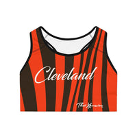 ThatXpression Cleveland Striped Sports Bra