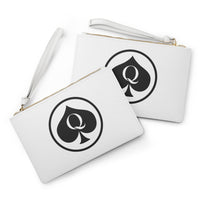 Queen Of Spades Collection White Clutch Bag